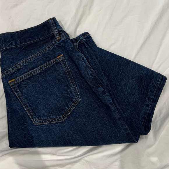 Abercrombie High-Rise Loose Jean in Dark Wash, Long Length - Picture 8 of 8